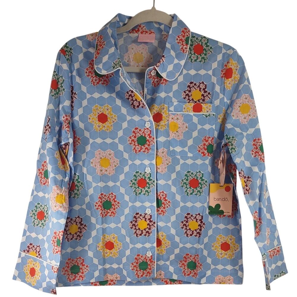 ban.do Vintage Look Floral Button Up Blouse, Size Small, NWT